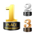 First, second and third places Royalty Free Stock Photo