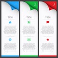 First, second and third vector infographic elements Royalty Free Stock Photo