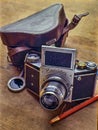 First SLR single-lens reflex cameras. Back in 1933, Ihagee Exakta, a compact SLR that used 127 rollfilm