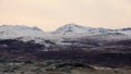 Snohetta mountain at sunset in Dovrefjell National Oark in Norway Royalty Free Stock Photo