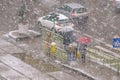 The first snow in Bucharest 07 december 2023