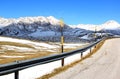 First snow in Gran Sasso Park, Apennines, Italy