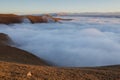 The first snow in late autumn in the Caucasus Mountains Royalty Free Stock Photo