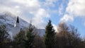 Vang church in autumn in Norway Royalty Free Stock Photo