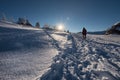 First snow in Velika Planina, Kamnik, Slovenia. Royalty Free Stock Photo