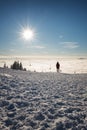 First snow in Velika Planina, Kamnik, Slovenia. Royalty Free Stock Photo