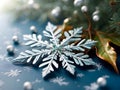 A dramatic snowflake in winter Royalty Free Stock Photo