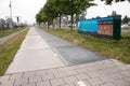 First solar cycle lane in the world Royalty Free Stock Photo