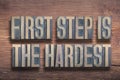 First step proverb wood