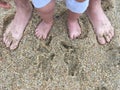 First steps on the sand