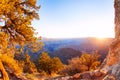 First sun rays over the Grand Canyon