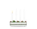 First Sunday of Advent candlestick isolated on white background