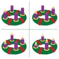 First Sunday Of Advent Second Third Fourth Royalty Free Stock Photo