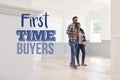 First Time Buyers Couple In Their New Home Royalty Free Stock Photo