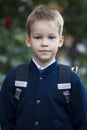 First time goes to school Royalty Free Stock Photo