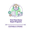 First time home buyer programs concept icon Royalty Free Stock Photo