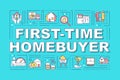 First-time homebuyer word concepts banner