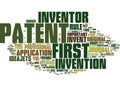 First To Invent Vs First To Patent Word Cloud Concept