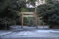 First torii gate of Ise shrine Royalty Free Stock Photo
