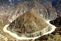 First turn of the Jinsha River Royalty Free Stock Photo