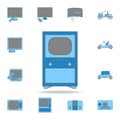 first TV color outline icon. One of the collection icons for websites, web design Royalty Free Stock Photo