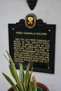 First united building marker in Escolta, Manila, Philippines