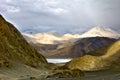 First View of the Beautiful Pangong Lake Royalty Free Stock Photo