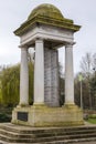 First World War Memorial in Vivary Park, Taunton Royalty Free Stock Photo