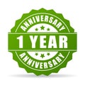 First year anniversary vector icon