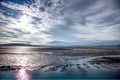 The firth of Forth at low tide in Scotland