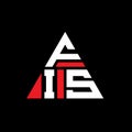 FIS triangle letter logo design with triangle shape. FIS triangle logo design monogram. FIS triangle vector logo template with red Royalty Free Stock Photo