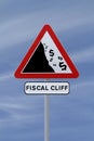 Fiscal Cliff Road Sign Royalty Free Stock Photo