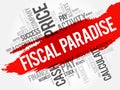 Fiscal Paradise word cloud collage Royalty Free Stock Photo