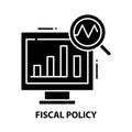 fiscal policy icon, black vector sign with editable strokes, concept illustration Royalty Free Stock Photo