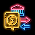 fiscal policy neon glow icon illustration