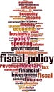 Fiscal policy word cloud Royalty Free Stock Photo