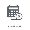 Fiscal year icon from Fiscal year collection. Royalty Free Stock Photo