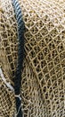 Brown fishnet in harbor of Palma de Mallorca