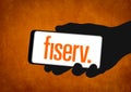 Fiserv company logo on mobile device Royalty Free Stock Photo