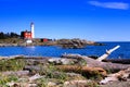 Fisgard Lighthouse National Historic Site near Victoria, Canada Royalty Free Stock Photo