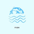Fish concept line icon. Royalty Free Stock Photo