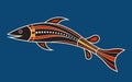 Fish. Aboriginal art style.