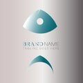 Fish abstract design logo template. Creative design concept. Seafood restaurant idea. Company logo design. Sea