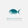 Fish abstract design logo template. Creative design concept. Seafood restaurant idea. Company logo design. Sea