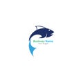 Fish abstract icon design logo template Company creative design. Royalty Free Stock Photo