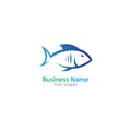Fish abstract icon design logo template Company creative design. Royalty Free Stock Photo