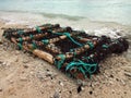 Fish aggregating device washed up on beach