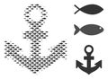 Fish Halftone Anchor Mosaic