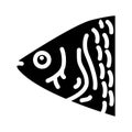 fish animal glyph icon vector illustration Royalty Free Stock Photo