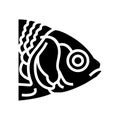 fish animal zoo glyph icon vector illustration Royalty Free Stock Photo